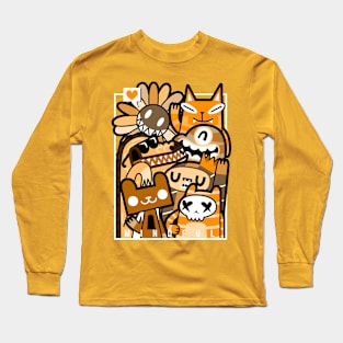 Doodle Orange DOOR BOYS Long Sleeve T-Shirt